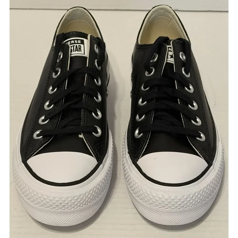 NEW in Box Converse CTAS Lift OX Leather Low Women Size 7 Black White 561681C